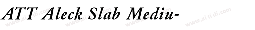 ATT Aleck Slab Mediu字体转换